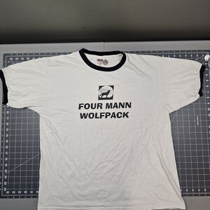 Vintage The Hangover Tshirt XL Four Mann Wolfpack Movie Promo Ringer Y2K Street